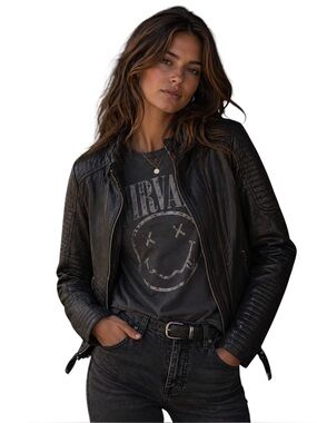 Royalty For Me Black Quilted Faux Leather Jacket